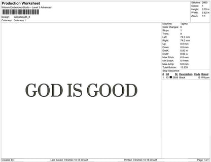 God is good