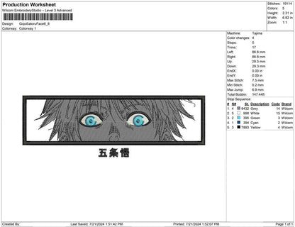 Gojo Satoru Face