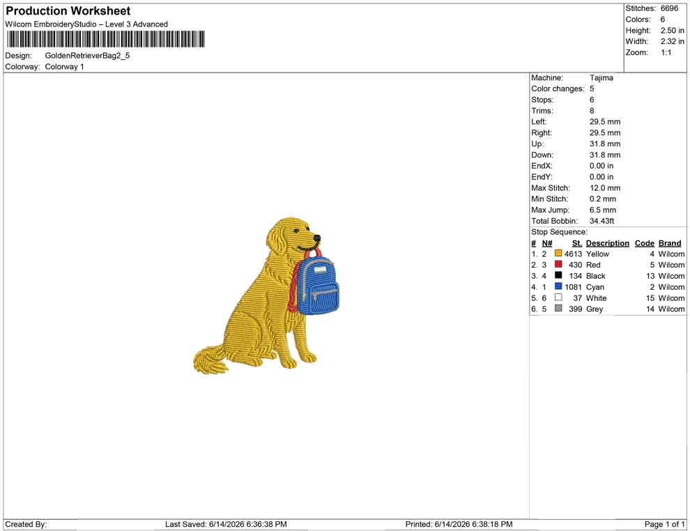 Golden Retriever Bag