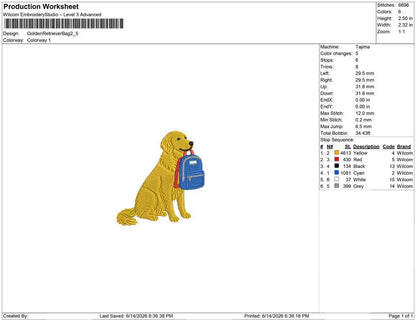 Golden Retriever Bag