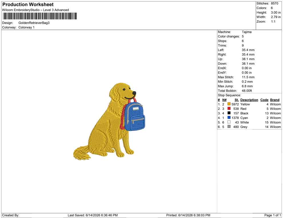Golden Retriever Bag
