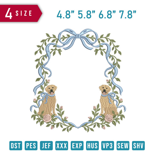 Golden Retriever Blue Ribbon Frame