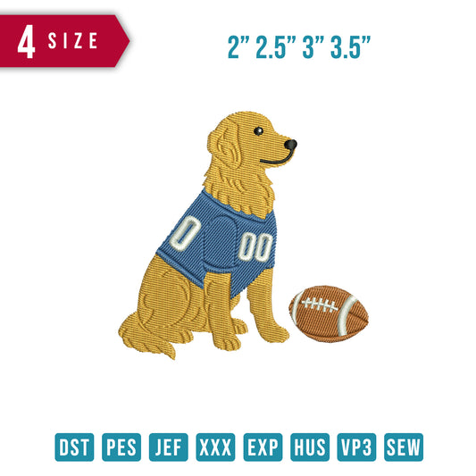 Golden Retriever Football