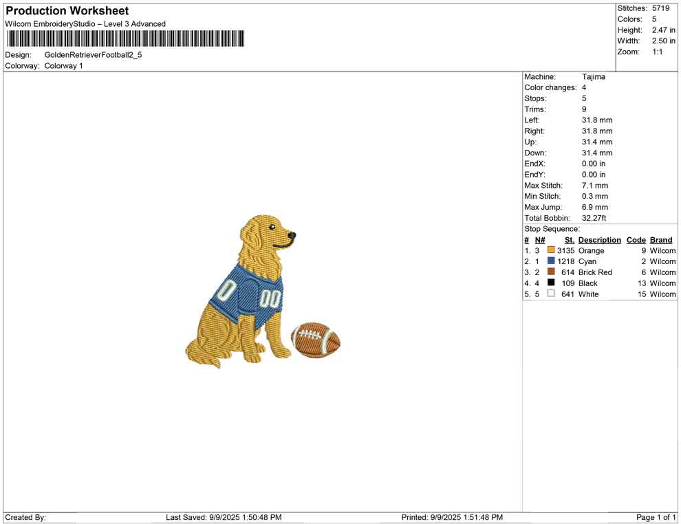 Golden Retriever Football