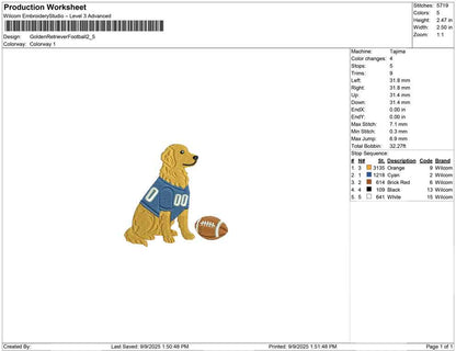 Golden Retriever Football
