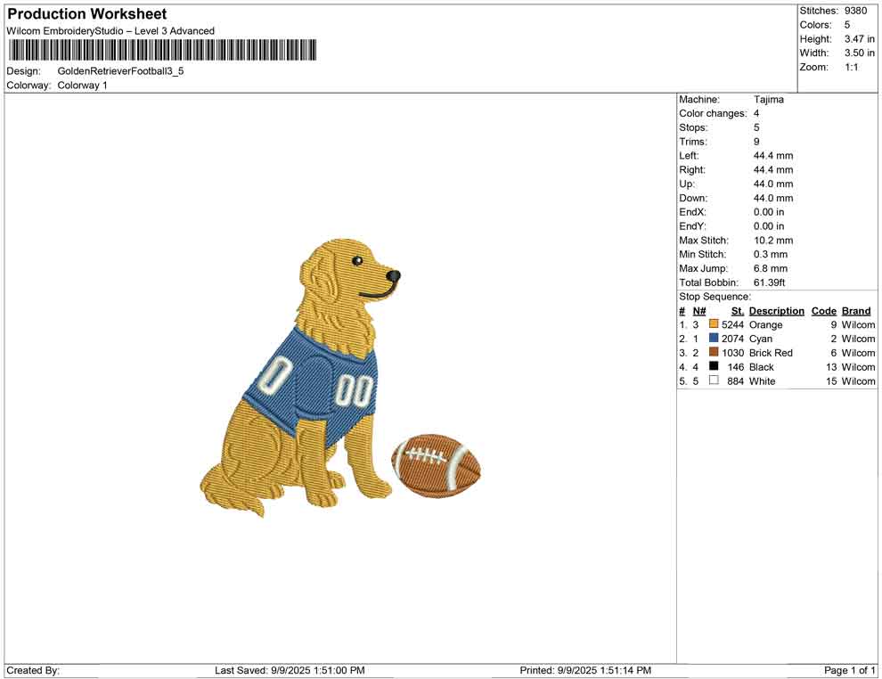 Golden Retriever Football
