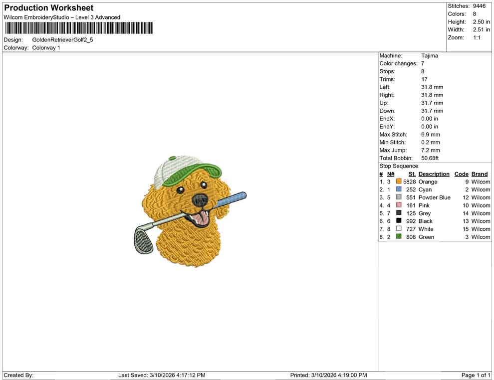 Golden Retriever Golf