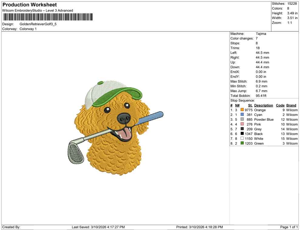 Golden Retriever Golf