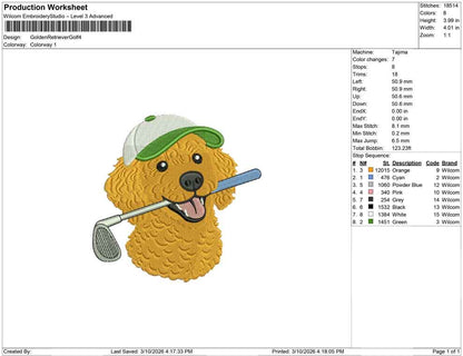 Golden Retriever Golf