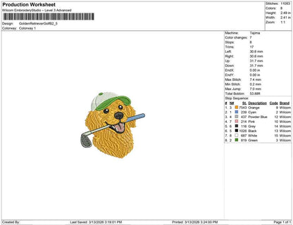 Golden Retriever Golf B