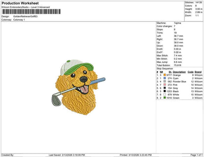 Golden Retriever Golf B
