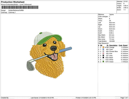 Golden Retriever Golf B