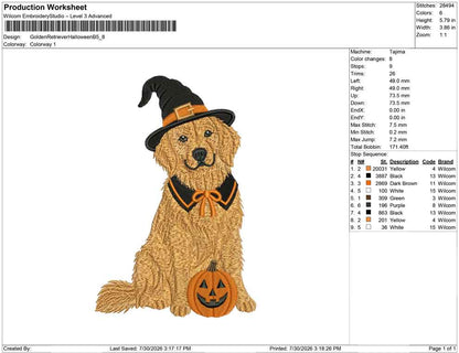 Golden Retriever Halloween B