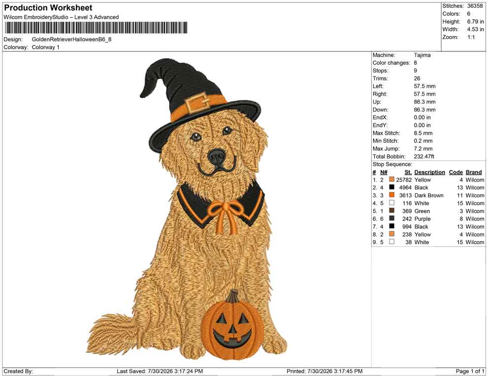 Golden Retriever Halloween B