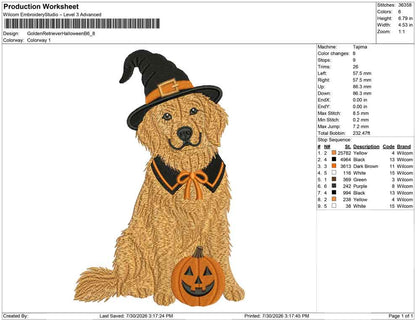 Golden Retriever Halloween B