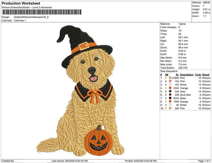 Golden Retriever Halloween C