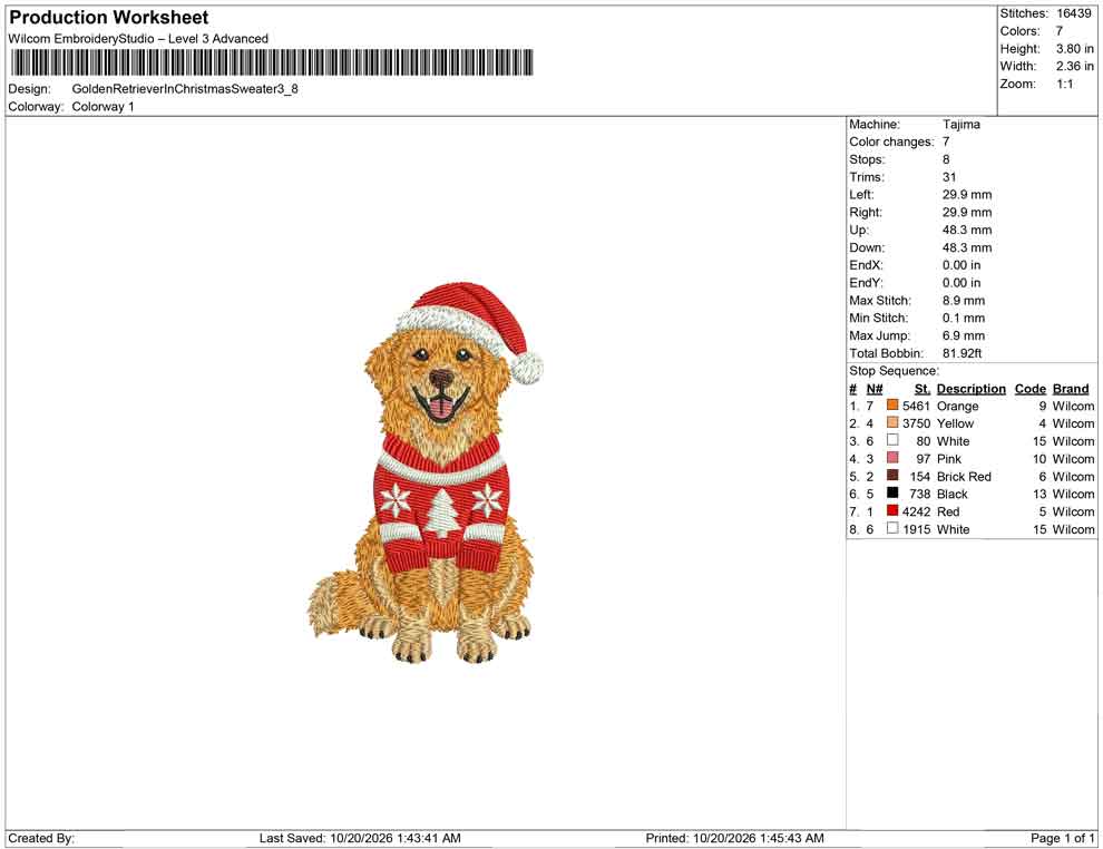 Golden Retriever In Christmas Sweater
