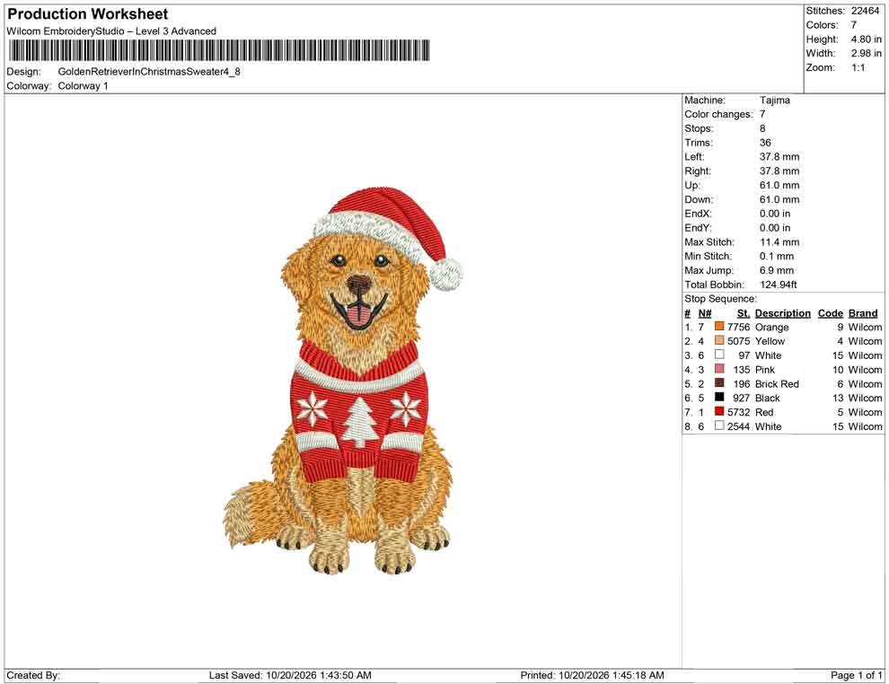 Golden Retriever In Christmas Sweater