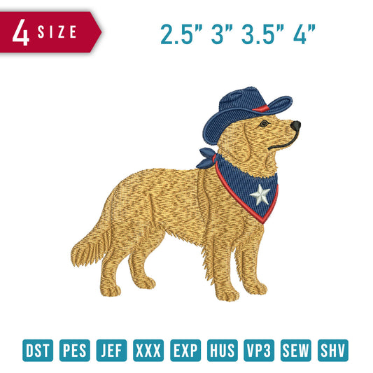 Golden Retriever Patriotik
