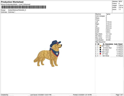 Golden Retriever Patriotik