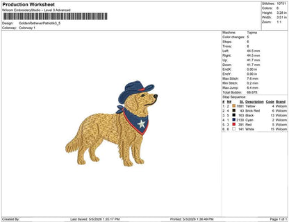 Golden Retriever Patriotik
