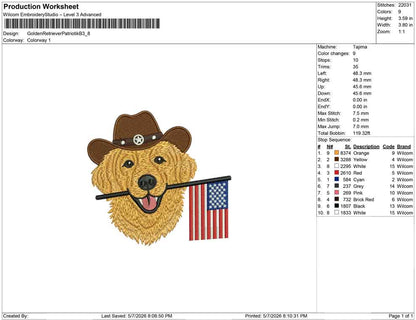 Golden Retriever Patriotik B