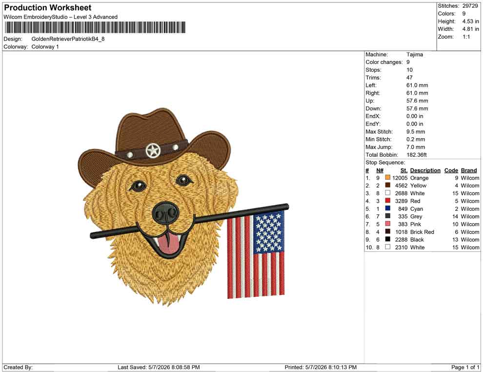 Golden Retriever Patriotik B