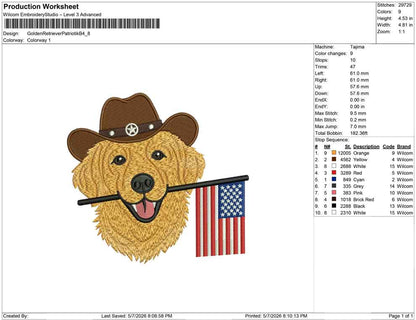 Golden Retriever Patriotik B