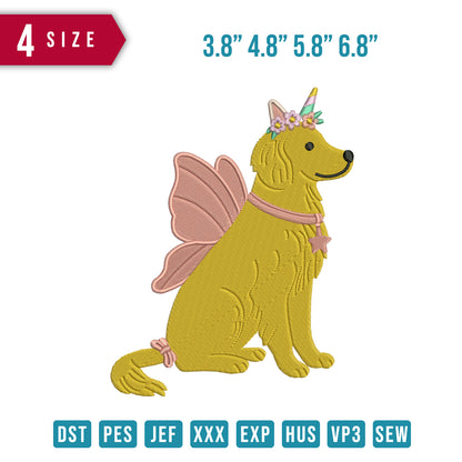 Golden Retriever Unicorn