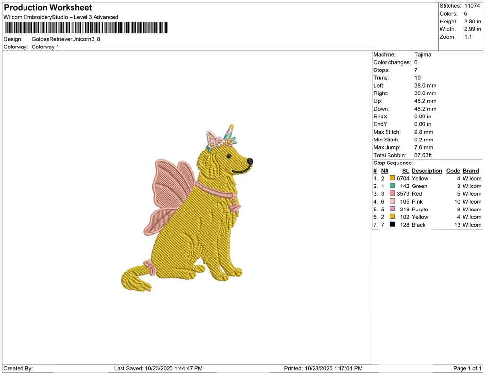 Golden Retriever Unicorn