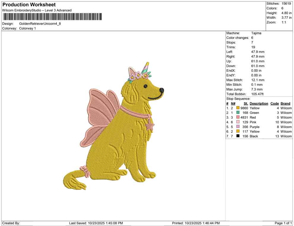 Golden Retriever Unicorn