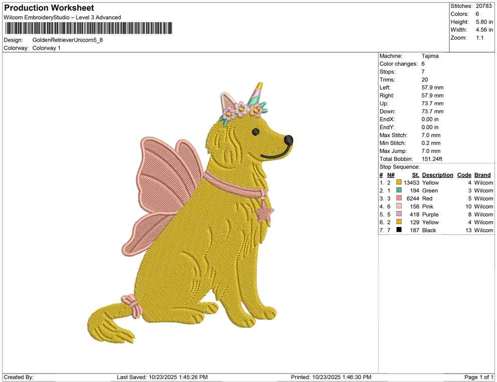 Golden Retriever Unicorn