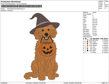 Golden Retrievers Halloween B