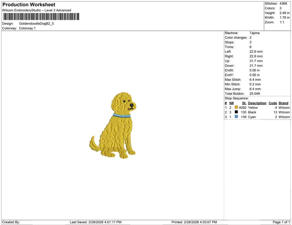 Golden doodle Dog B