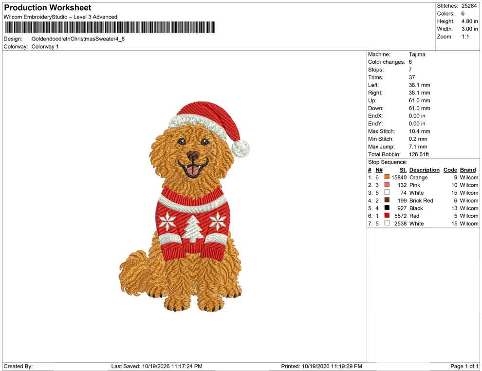 Goldendoodle In Christmas Sweater