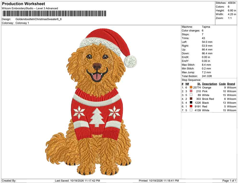 Goldendoodle In Christmas Sweater