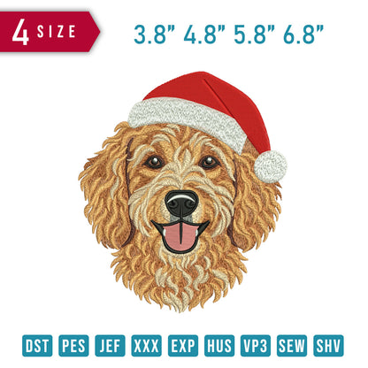 Goldendoodle Santa Hat