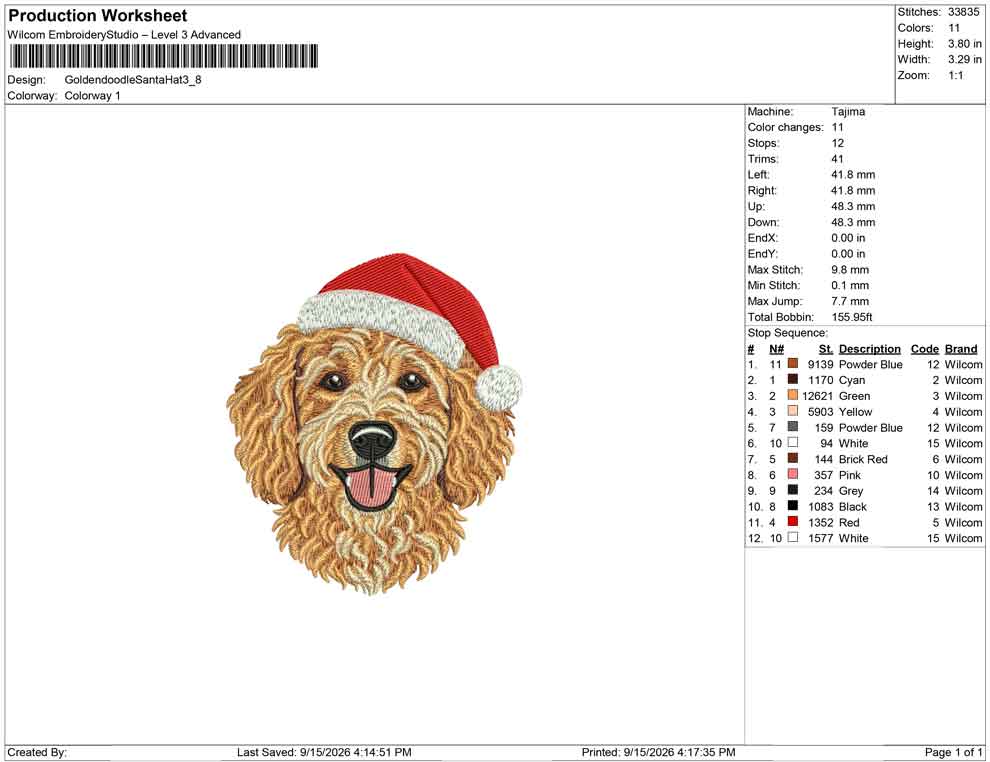 Goldendoodle Santa Hat