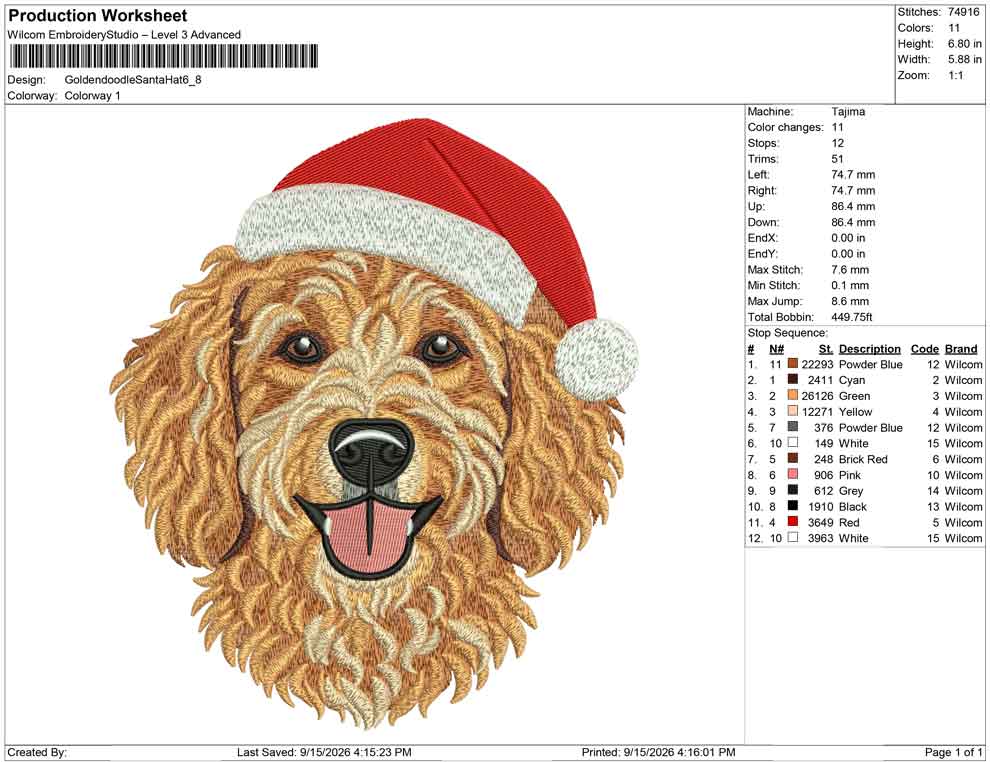 Goldendoodle Santa Hat
