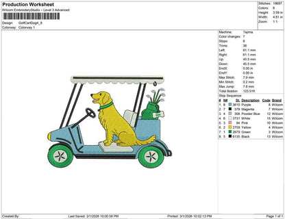 Golf Cart Dog