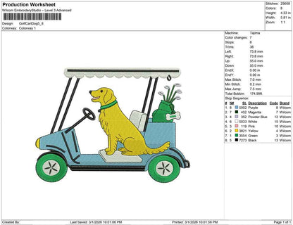 Golf Cart Dog