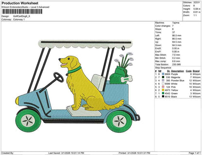Golf Cart Dog