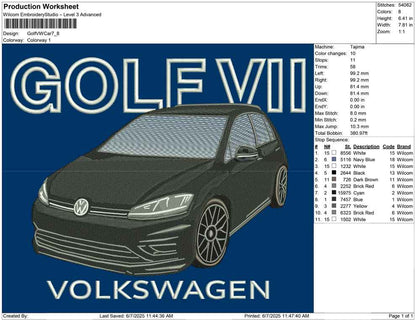 Golf VW car