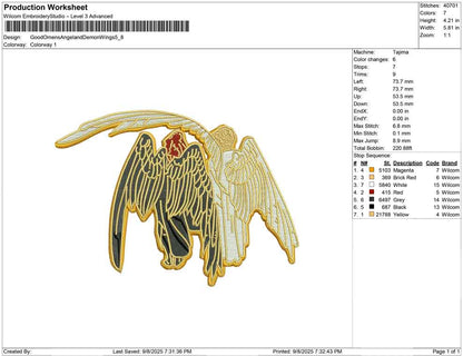 Good Omens Angel and Demon Wings