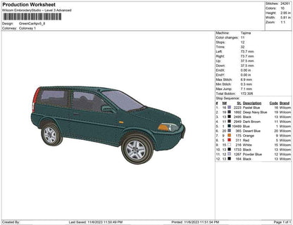 Green car Apv