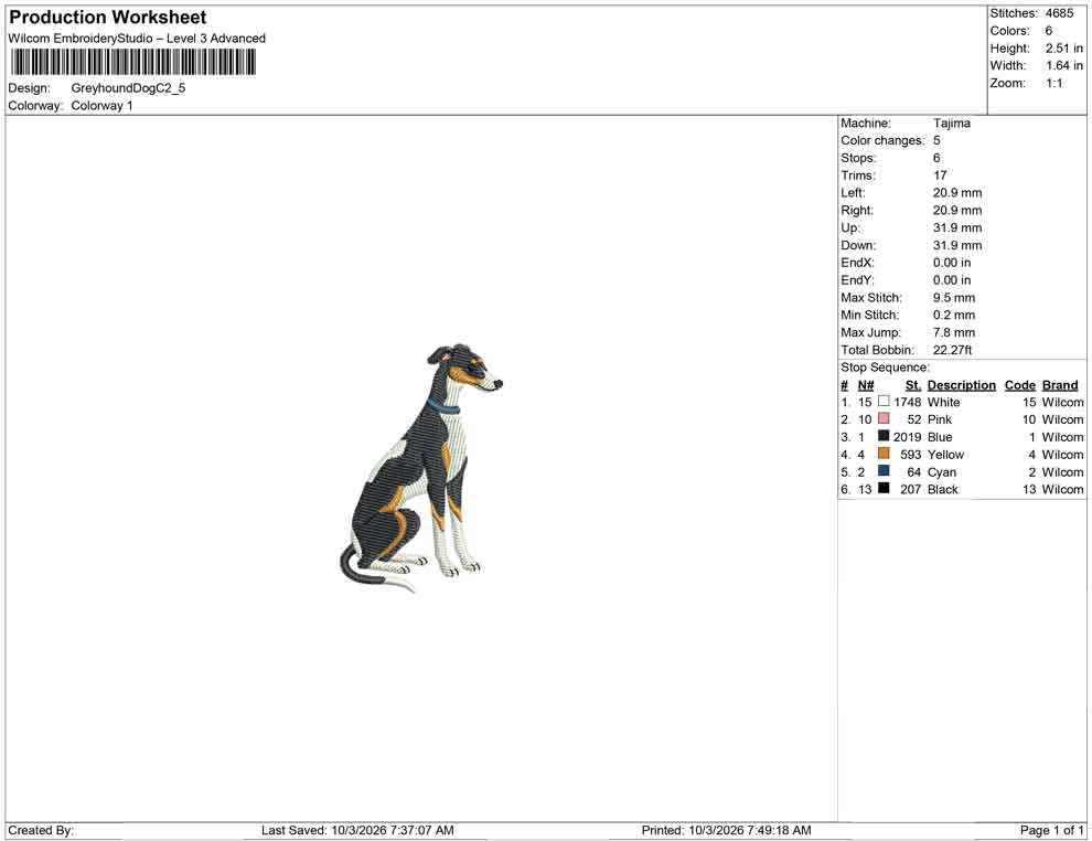 Greyhound Dog C