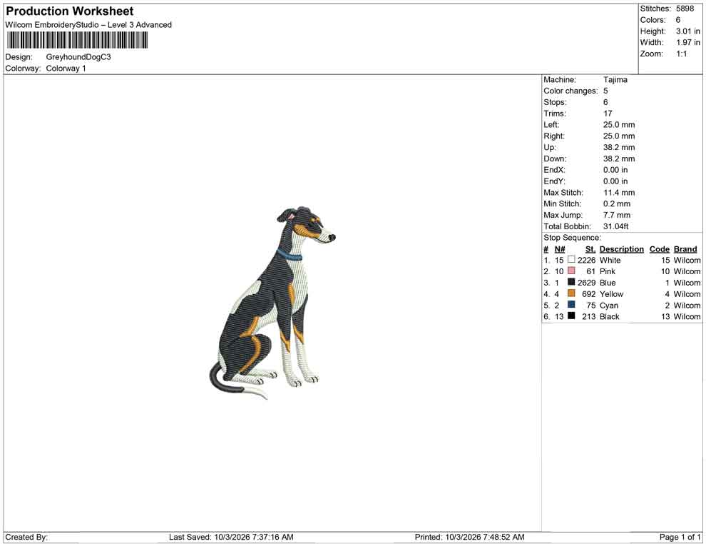 Greyhound Dog C