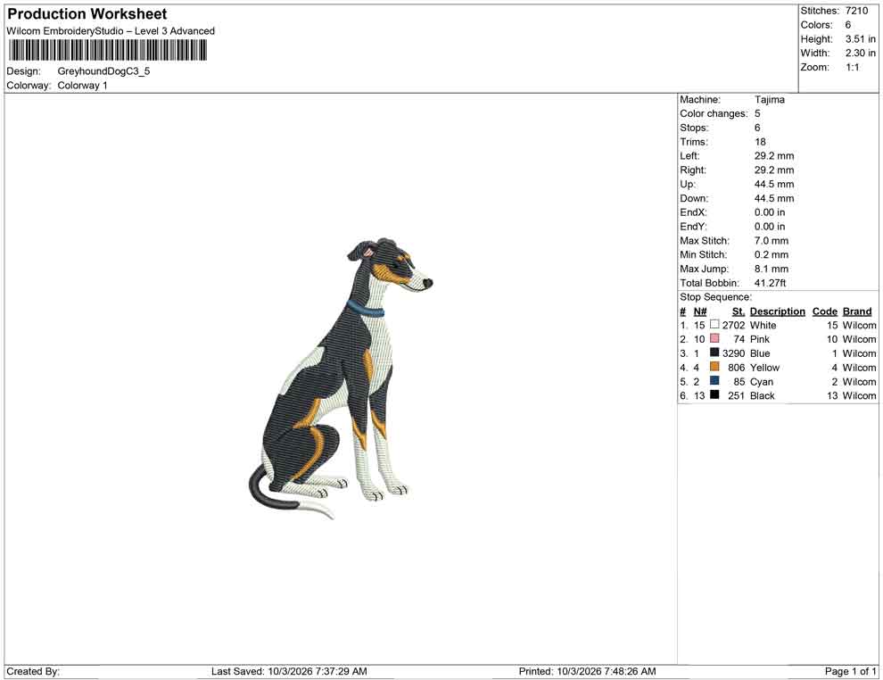 Greyhound Dog C