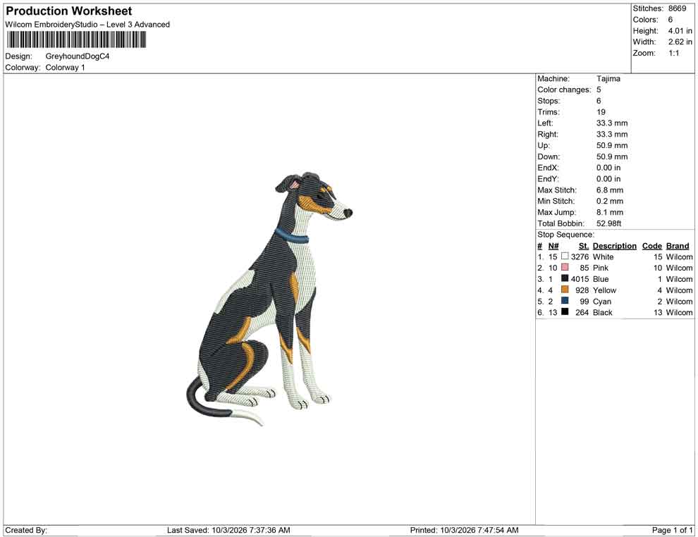 Greyhound Dog C