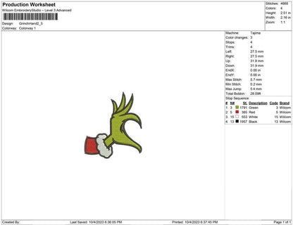 Grinch Hand